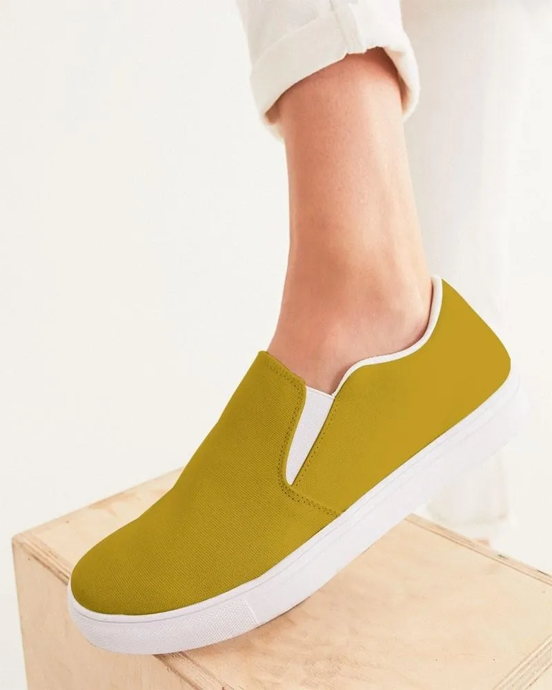 Shaded Yellow Slip-On Canvas Sneakers | Women's | C0M25Y100K30