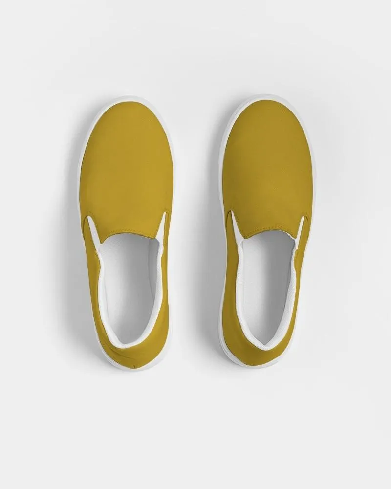 Shaded Yellow Slip-On Canvas Sneakers | Women's | C0M25Y100K30