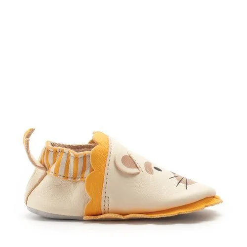 Start-Rite: Fable Leather Moccasins - Lion / Cream Leather