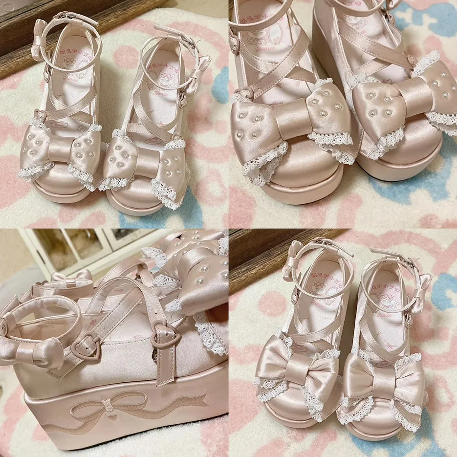 Thick-soled platform shoes lolita elegant