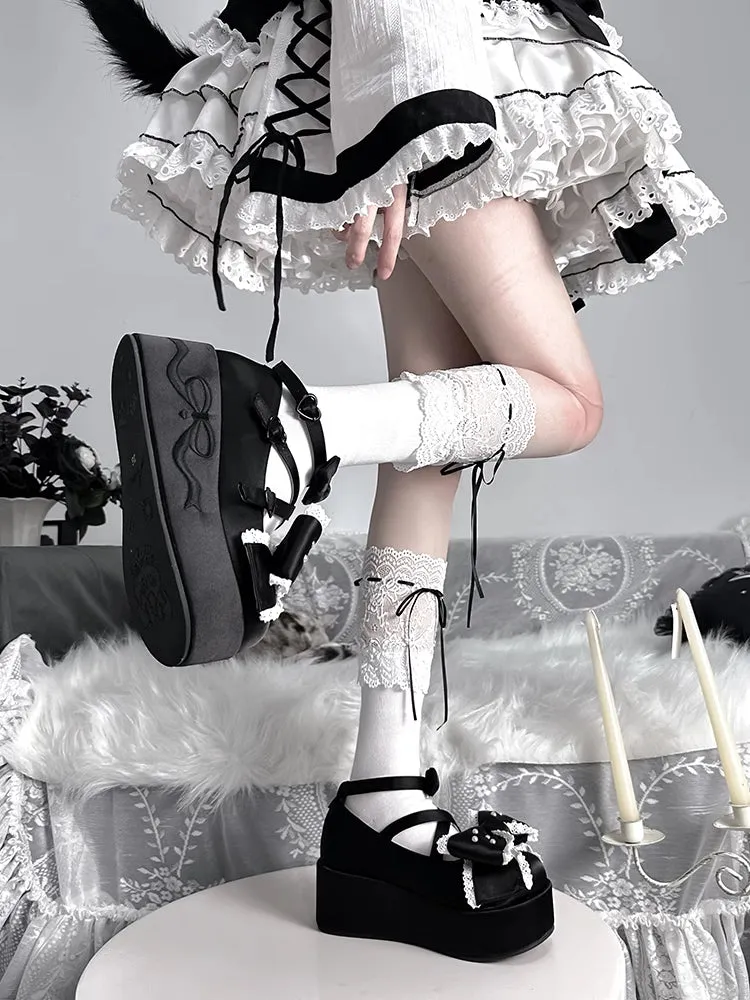 Thick-soled platform shoes lolita elegant