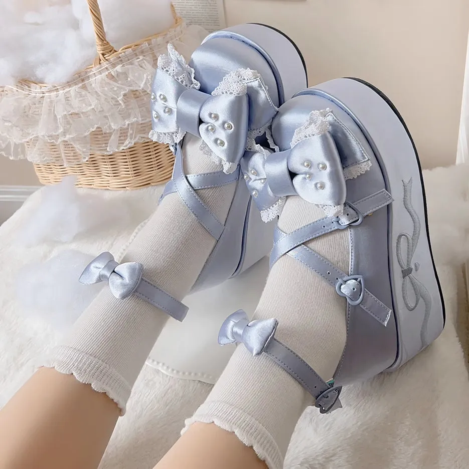 Thick-soled platform shoes lolita elegant