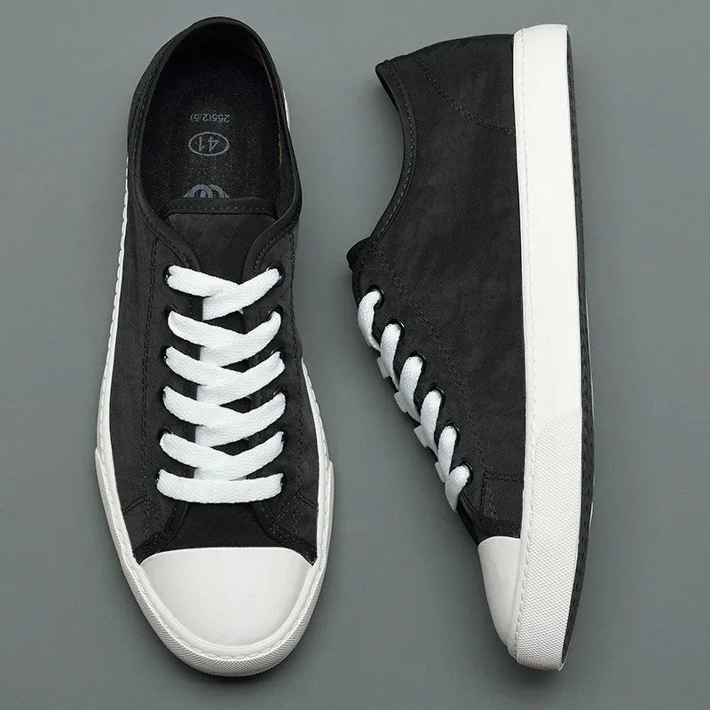 UrbanSoles™ - Vintage Canvas Low-Top Lace-up Sneakers