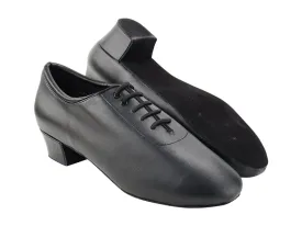 Very Fine Men's Latin Shoes in Black Leather 9336 In Stock