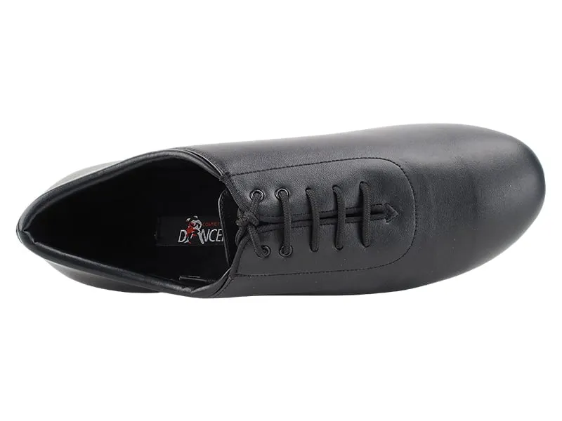 Very Fine Men's Latin Shoes in Black Leather 9336 In Stock