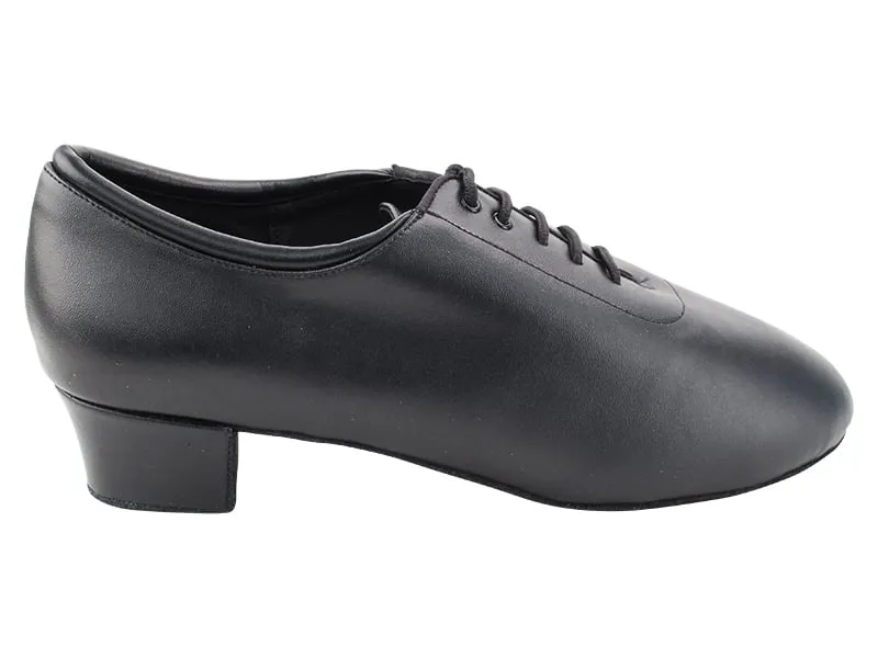 Very Fine Men's Latin Shoes in Black Leather 9336 In Stock