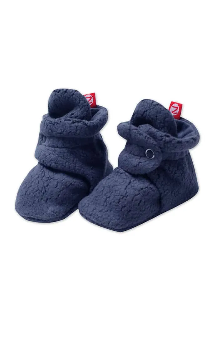 Zutano Cozie Fleece Booties--Navy